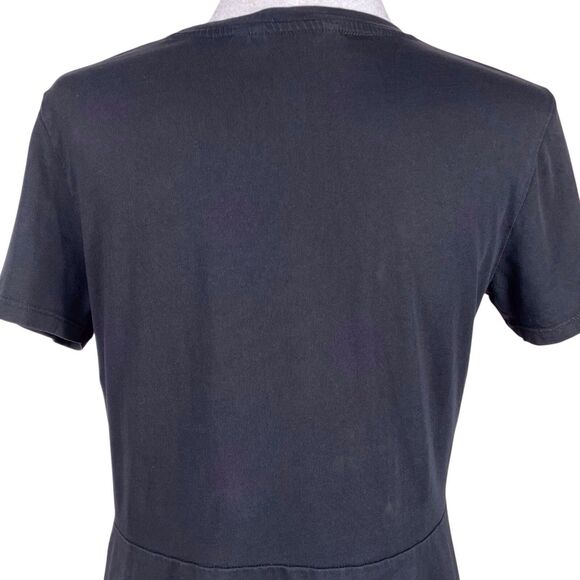 DESIGUAL Graphic Tee T-Shirt Size M Short Sleeve Lips Floral Embellished Black - Picture 11 of 16